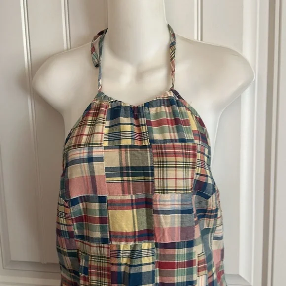 Ralph Lauren Madras Halter Dress Appears New Medium - Picture 2 of 7
